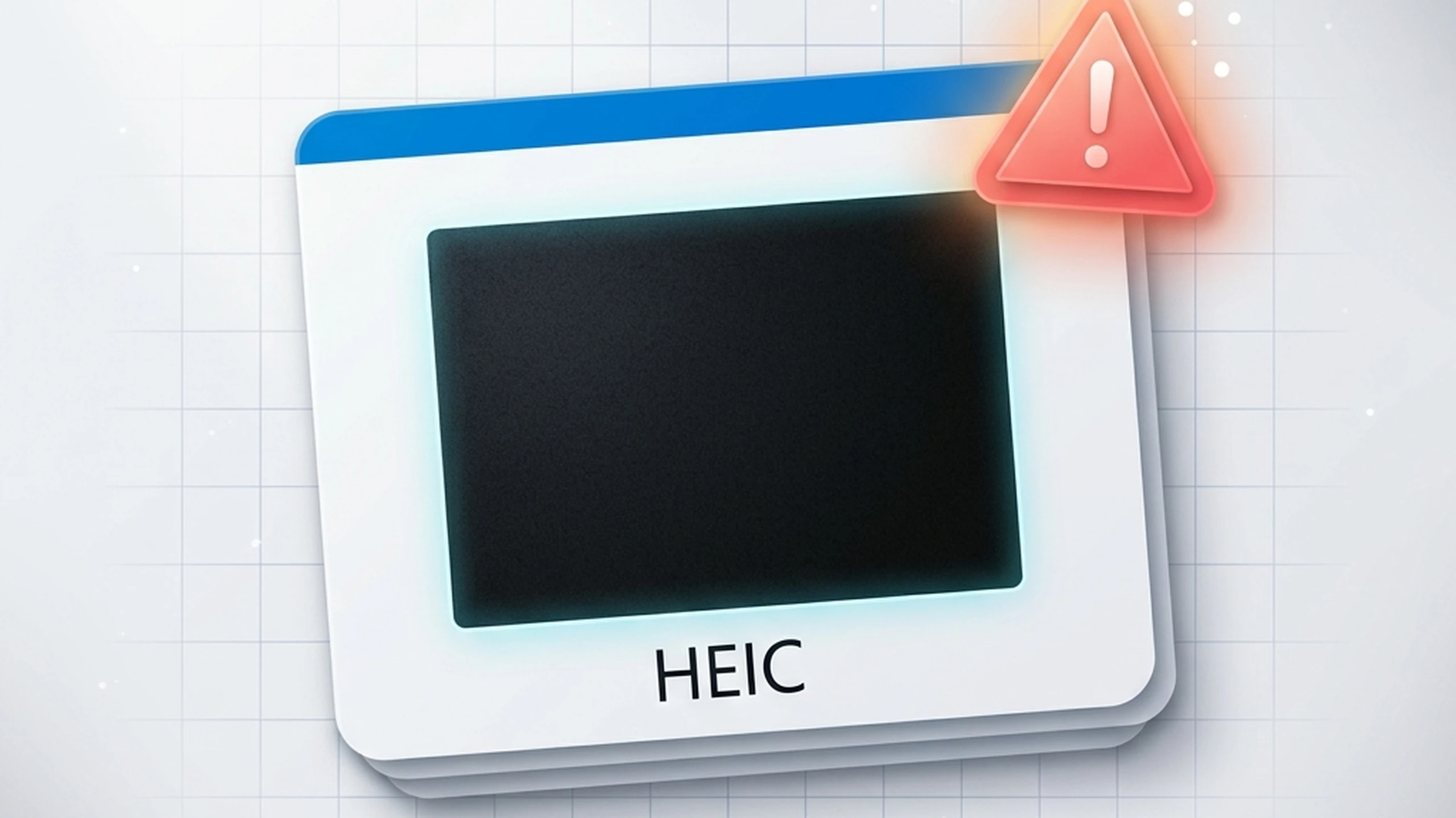 Windows 11 image viewer showing a HEIC file as a solid black square because the HEVC codec is missing