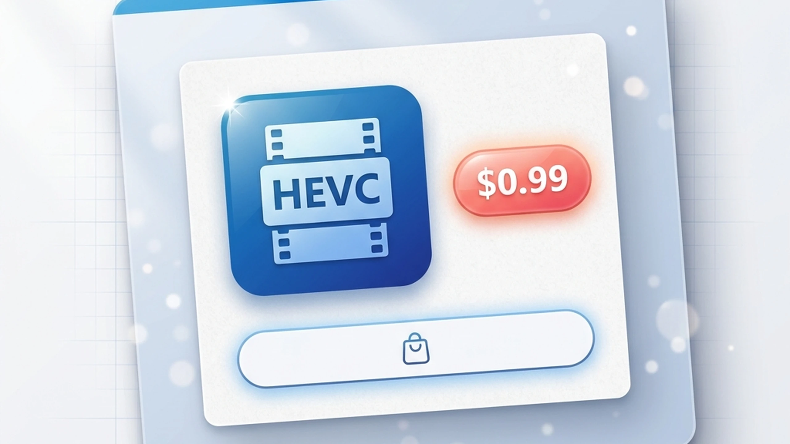 Microsoft Store listing for HEVC Video Extensions, priced at $0.99